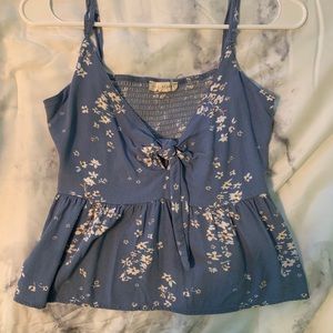 PacSun blue cropped tank top